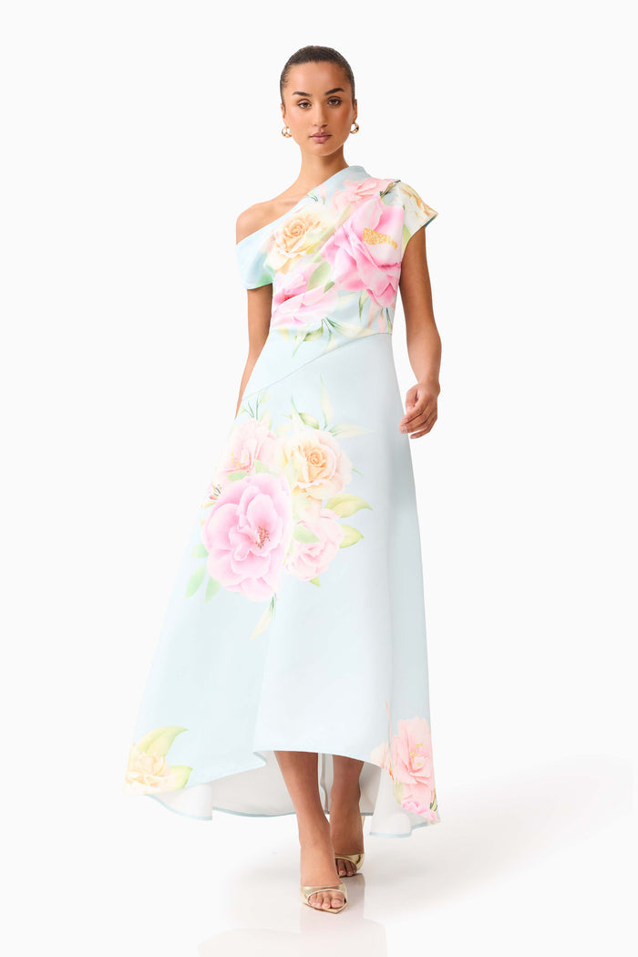 Harper Asymmetrical Gown - Dress - Elliatt
