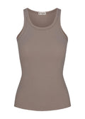 High Neck Fitted Tank (Clay)