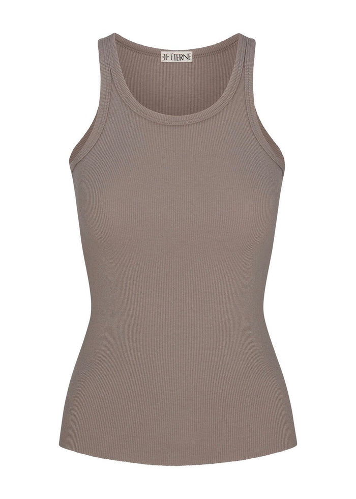 High Neck Fitted Tank (Clay)
