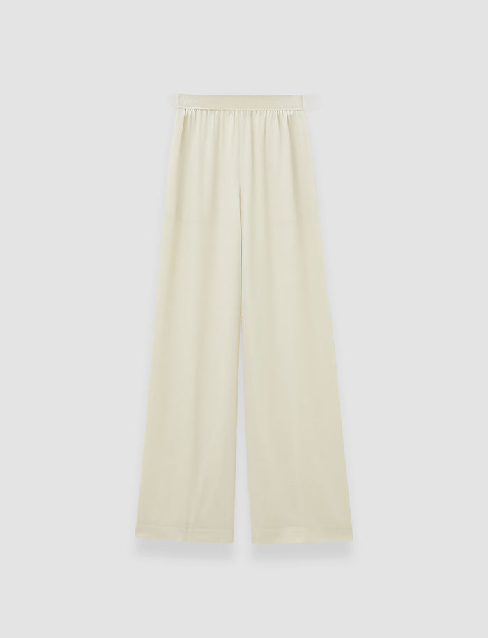 Beige Hulin Crepe de Soie Silk Trousers - Joseph