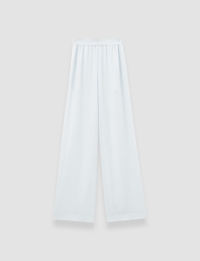 Blue Hulin Crepe de Soie Silk Trousers - Joseph