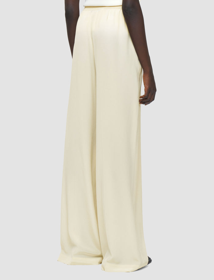 Beige Hulin Crepe de Soie Silk Trousers - Joseph