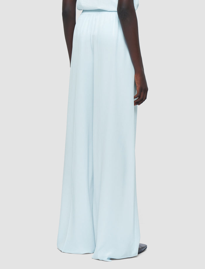 Blue Hulin Crepe de Soie Silk Trousers - Joseph
