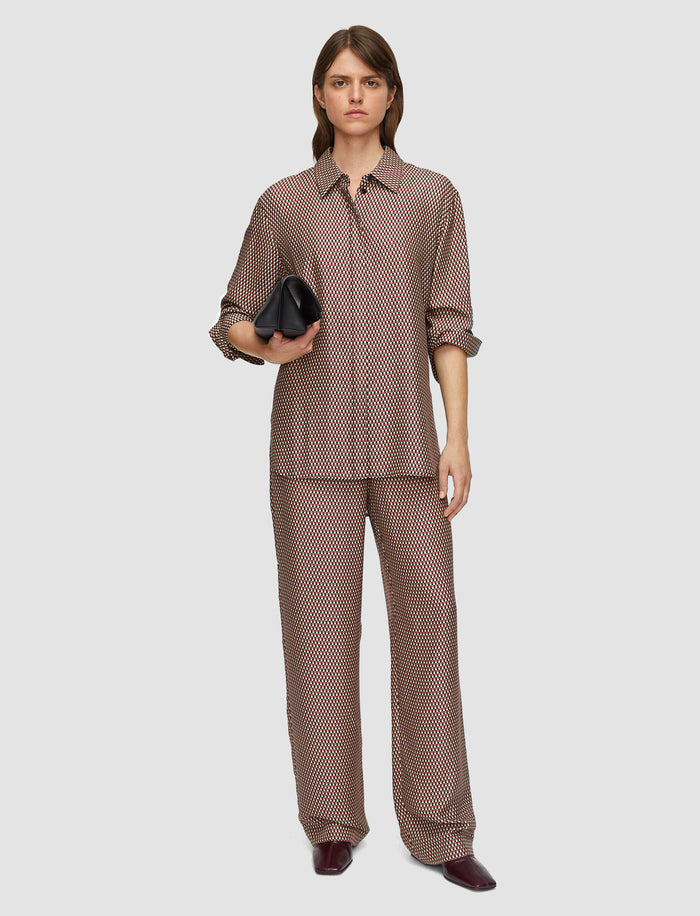Multicolour Sahel Printed Silk Blend Trousers - Joseph