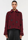 Katya Embellished Jacket (Oxblood)