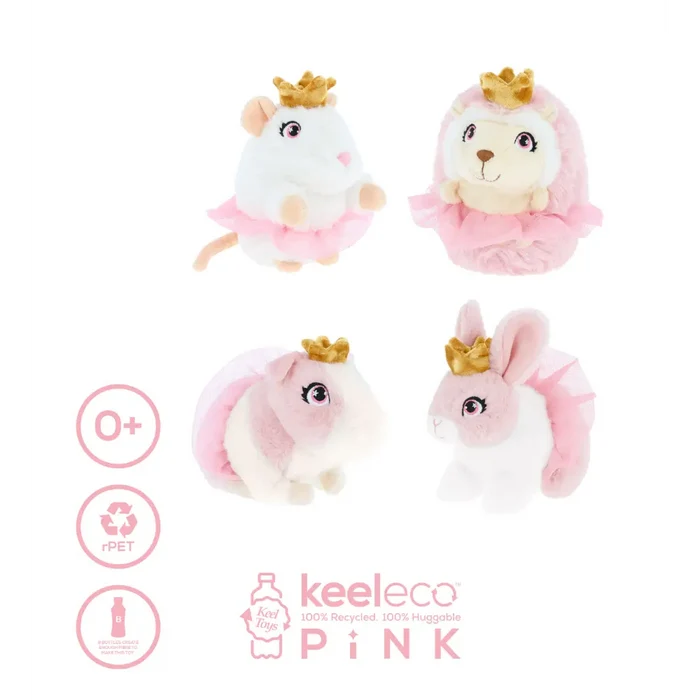 Keeleco Pink Animals 14cm 4 Assortment