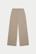 KNITTED PANEL TROUSERS - BEIGE