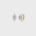 Lafonn Gold Floating Oval-Cut Huggies