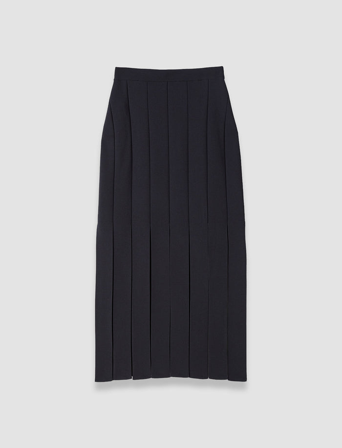 Black Lagny Compact Milano Knit Skirt - Joseph