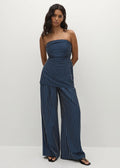 Lalia Trouser (Chevron Stripe Vintage Navy)