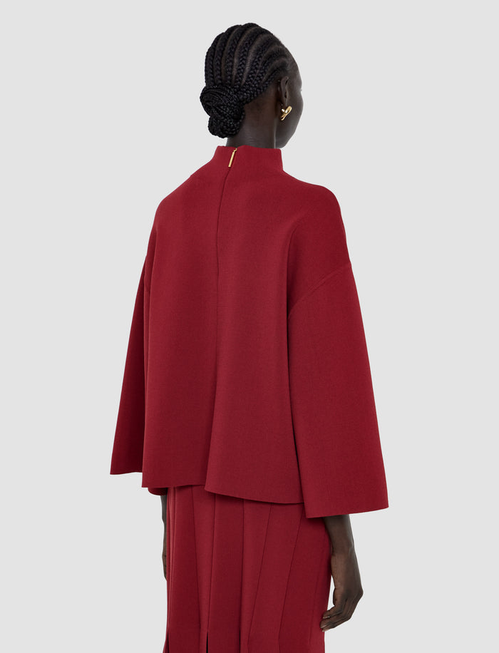 Red Larrey Compact Milano Knit Top - Joseph