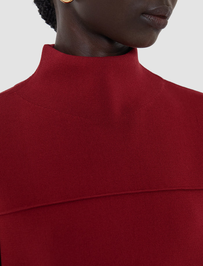 Red Larrey Compact Milano Knit Top - Joseph