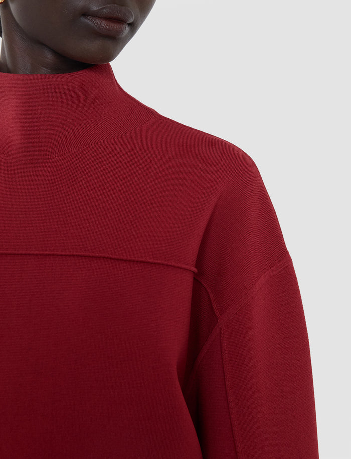 Red Larrey Compact Milano Knit Top - Joseph