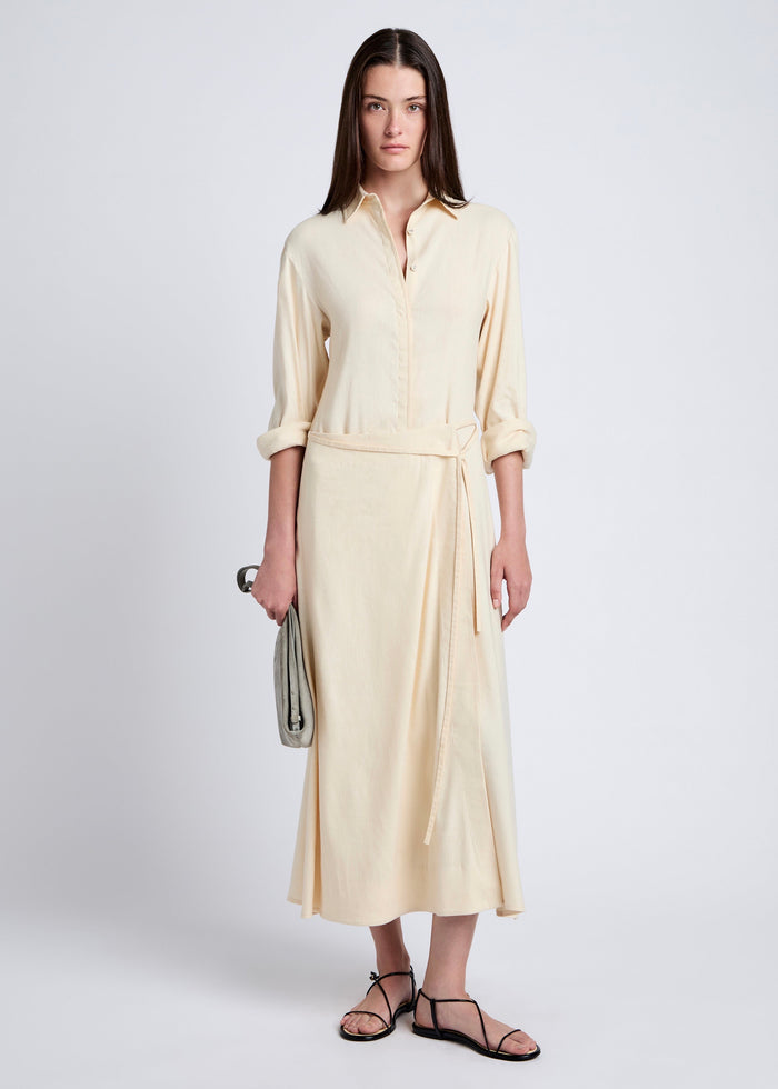 Lato Wrap Dress (Light Wheat)