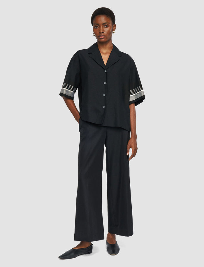 Black Leopold Cotton Blend Shirt - Joseph
