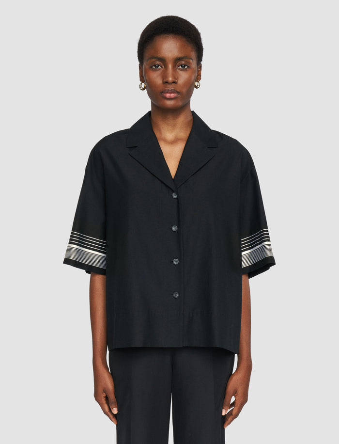 Black Leopold Cotton Blend Shirt - Joseph