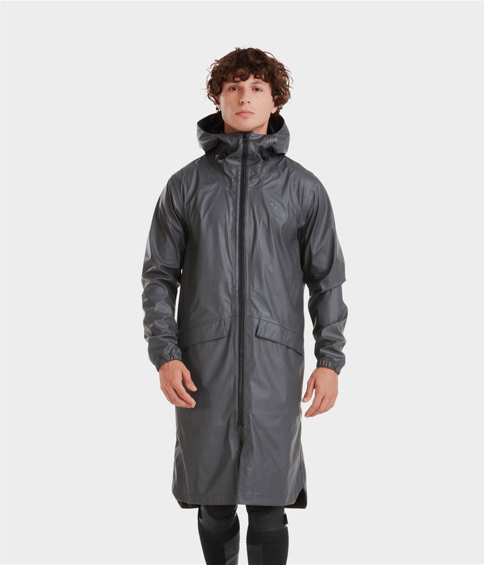 Long Raintech | Iron | Veste imperméable d'équitation longue homme| Horse Pilot