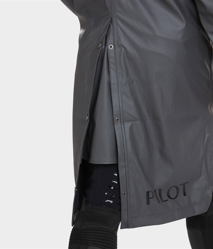 Long Raintech | Iron | Veste imperméable d'équitation longue homme| Horse Pilot