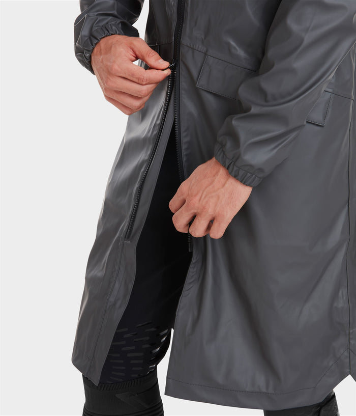 Long Raintech | Iron | Veste imperméable d'équitation longue homme| Horse Pilot