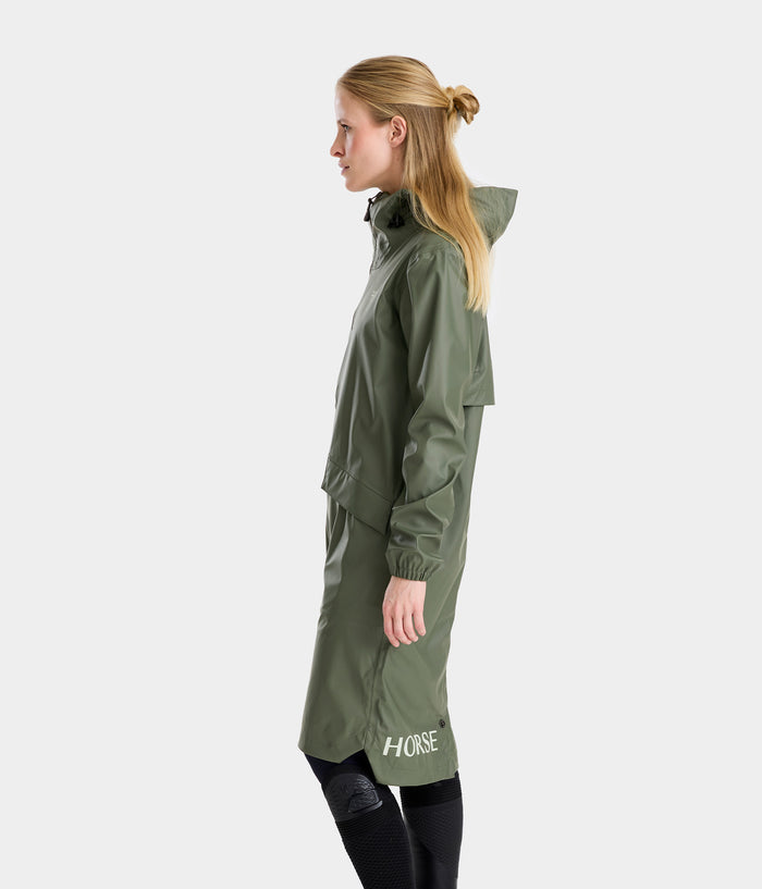 Long Raintech waterproof riding coat for women