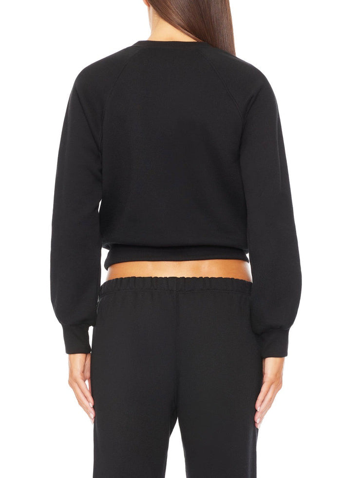 Long Sleeve Raglan Sweatshirt (Black)