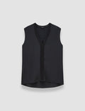 Black Louis Crepe de Soie Silk Blouse - Joseph