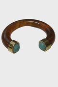 Lucas Jack Tortoise Shell Resin with Amazonite Bracelet