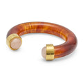 Lucas Jack Tortoise Shell Resin with Pink Crystal