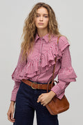 Mambo Poplin Shirt - Bordeaux Vichy Checks