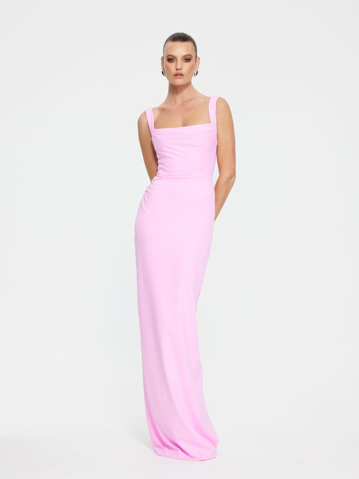 Marbella Gown Taffy Pink - Dress - Effie Kats