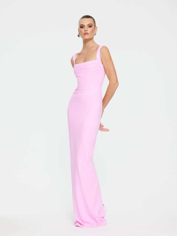 Marbella Gown Taffy Pink - Dress - Effie Kats