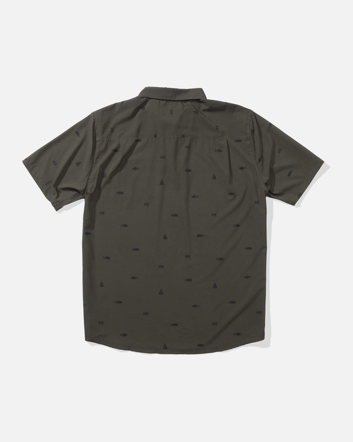 Salty crew WOVEN SHIRTS Mayday Perf Ss Tech Polo - Olive in Olive