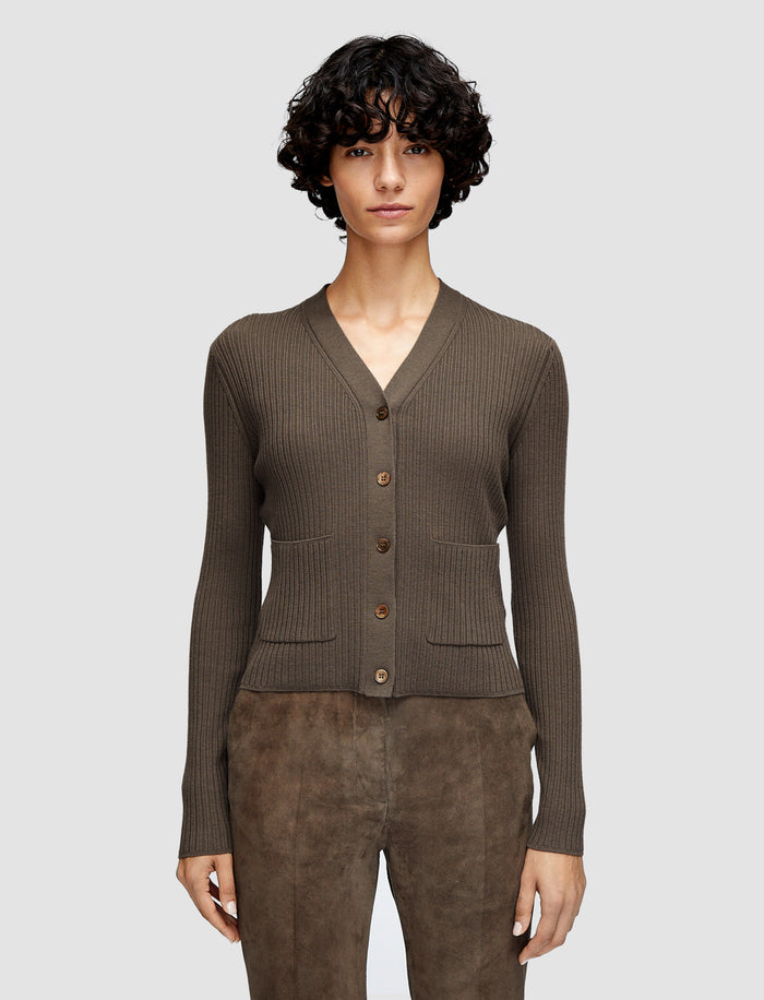 Merino Rib Knit Cardigan