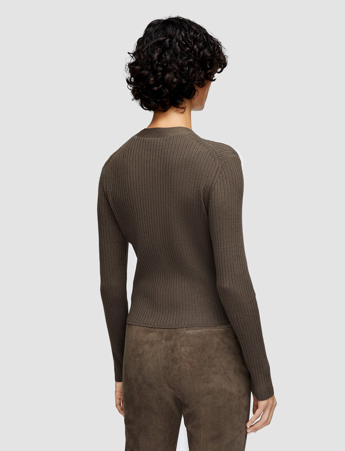 Merino Rib Knit Cardigan