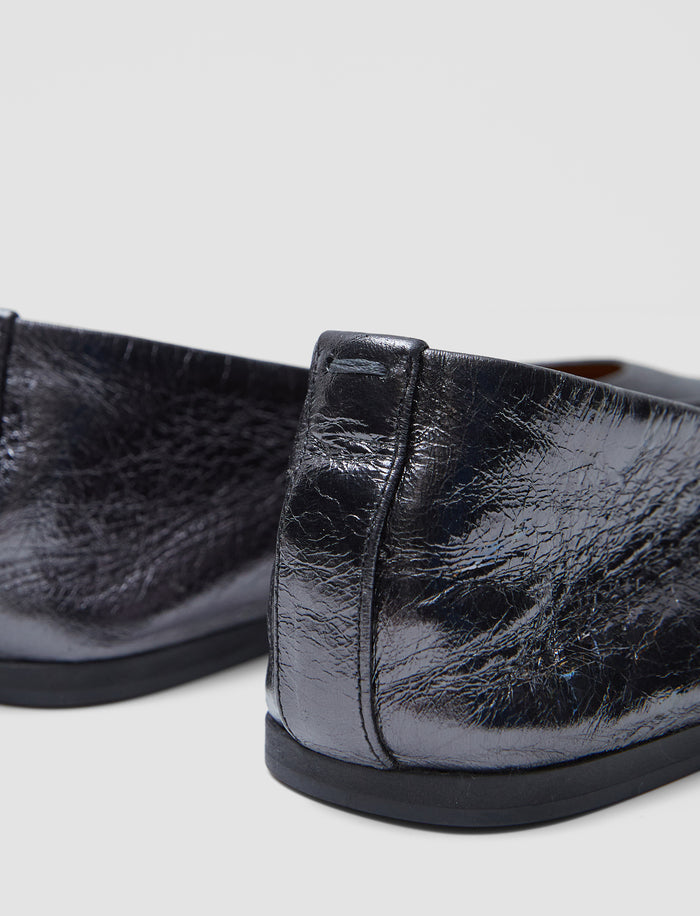 Silver Metallic Leather Ballerinas - Joseph