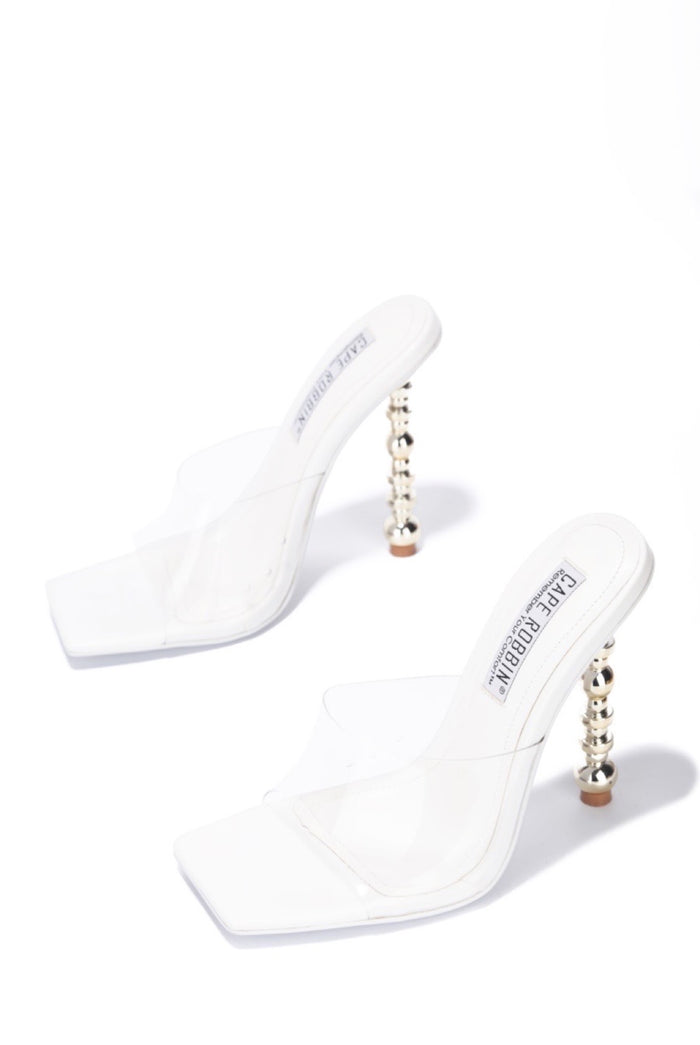 Metro....Clear Front Sculture Heels Cape Robbin Shoes