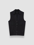 Black Milano Knit Stretch Vest - Joseph