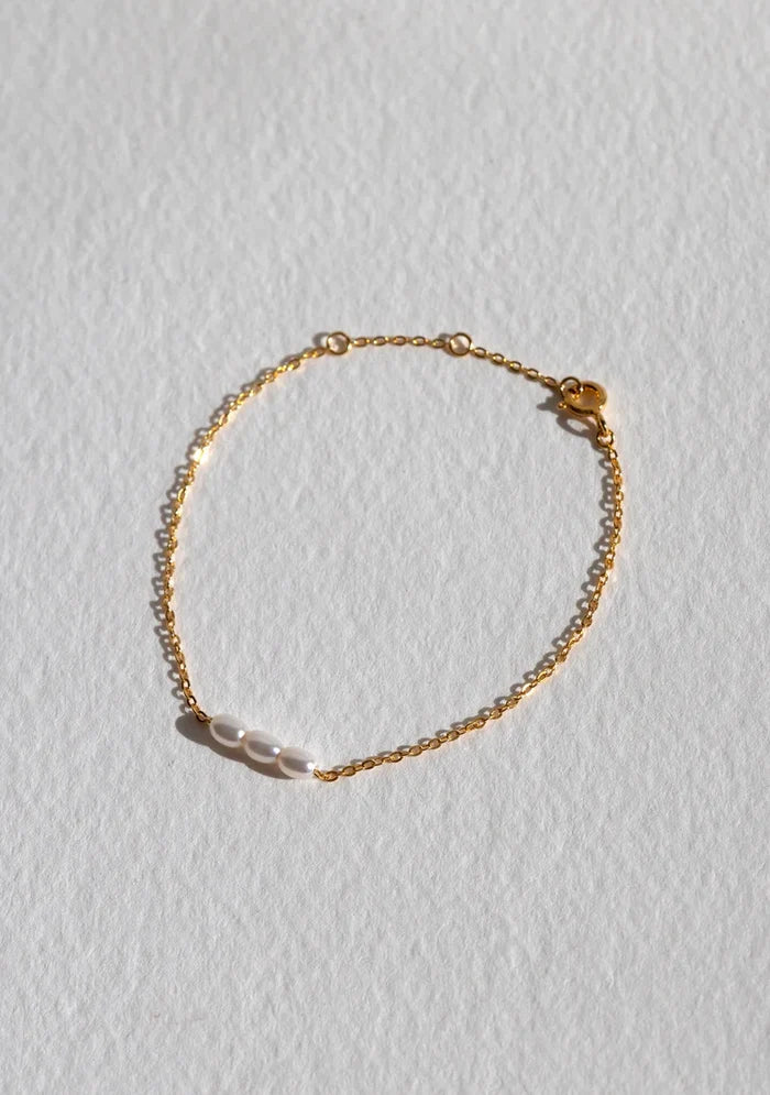 Mini Pearl Bracelet - Gold - Jewellery - Saint Valentine