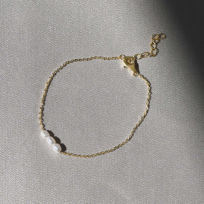 Mini Pearl Bracelet - Gold - Jewellery - Saint Valentine