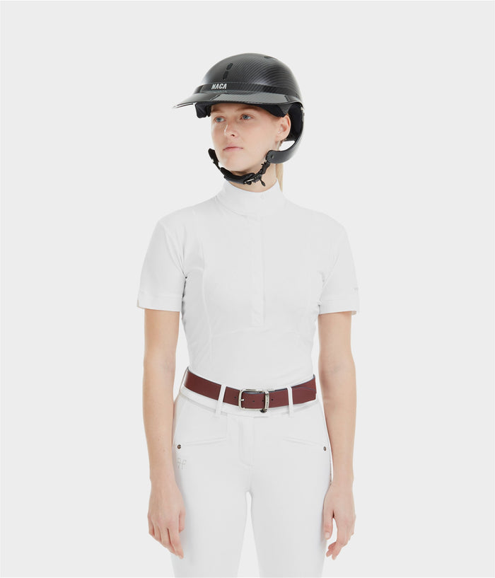 Monica | White | Chemise de concours d'équitation femme| Horse Pilot