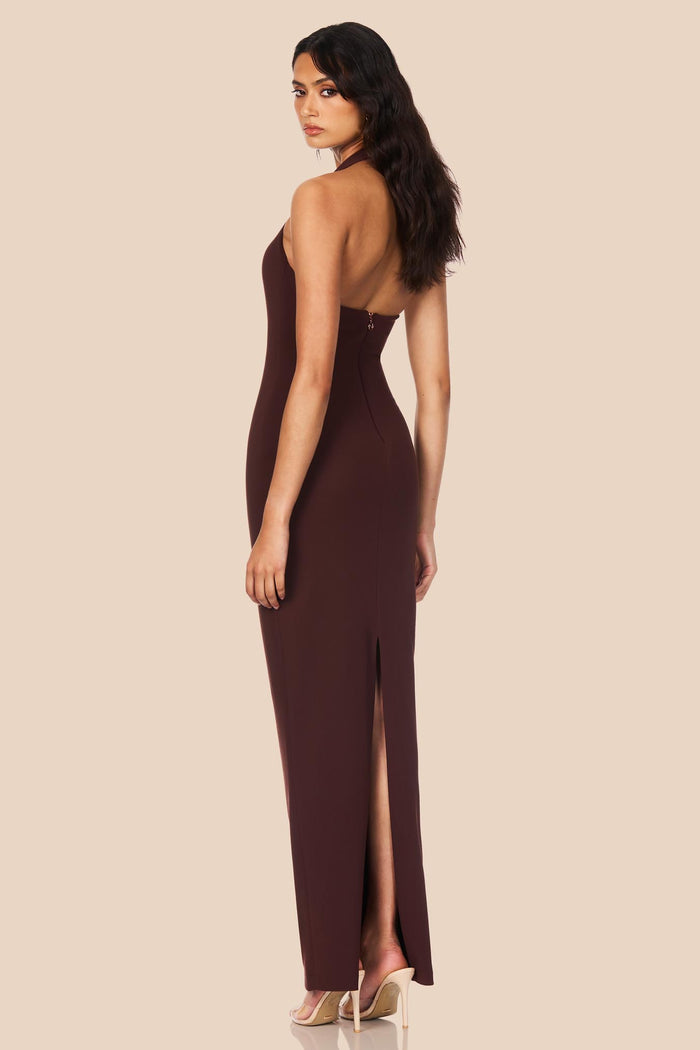 Natalia Halter Maxi Chocolate - Dress - Nookie