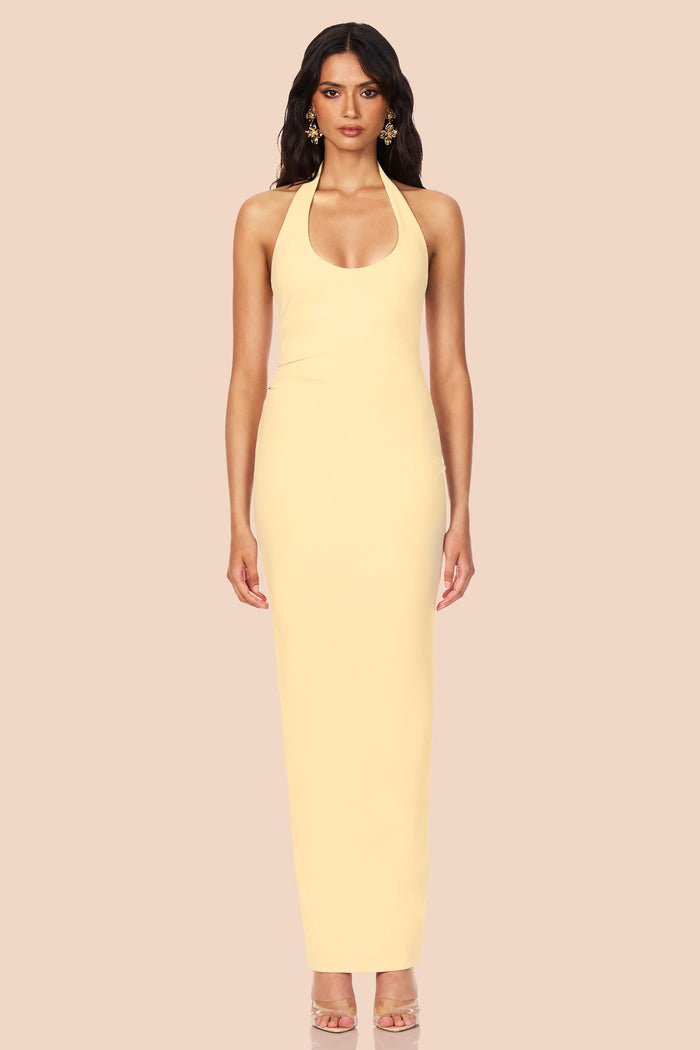 Natalia Halter Maxi Lemon - Dress - Nookie