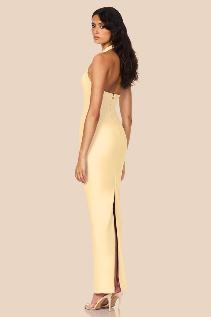 Natalia Halter Maxi Lemon - Dress - Nookie
