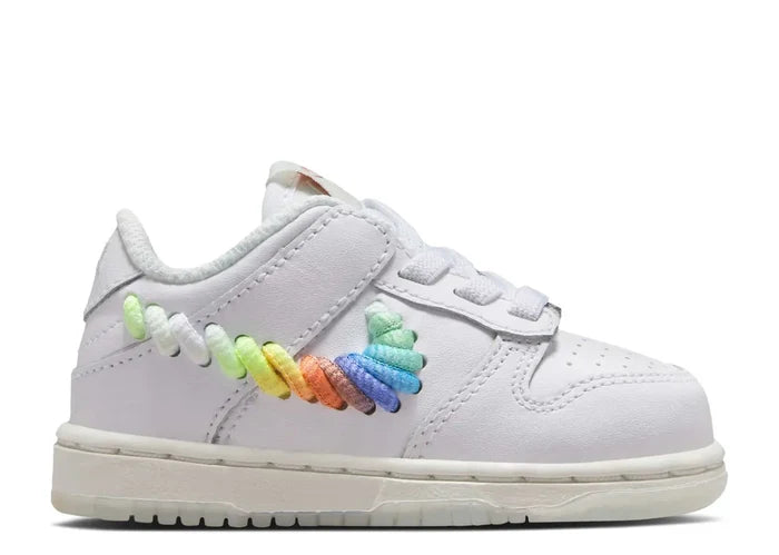 Nike Dunk Low SE Rainbow Lace Swoosh White (TD)