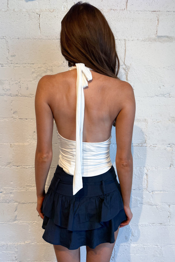 On The Go Skort Navy Back, adeline boutique dallas boutique, boutique