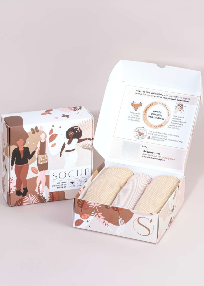 Pack 3 Culottes Menstruelles Ado Flux - Léger et Moyen (Jour) - SO'CUP