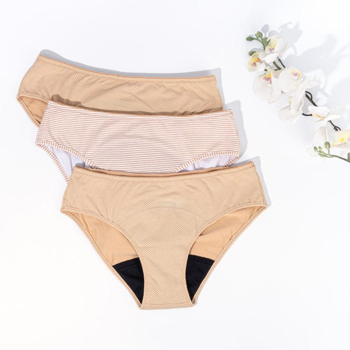 Pack 3 Culottes Menstruelles Ado Flux - Léger et Moyen (Jour) - SO'CUP