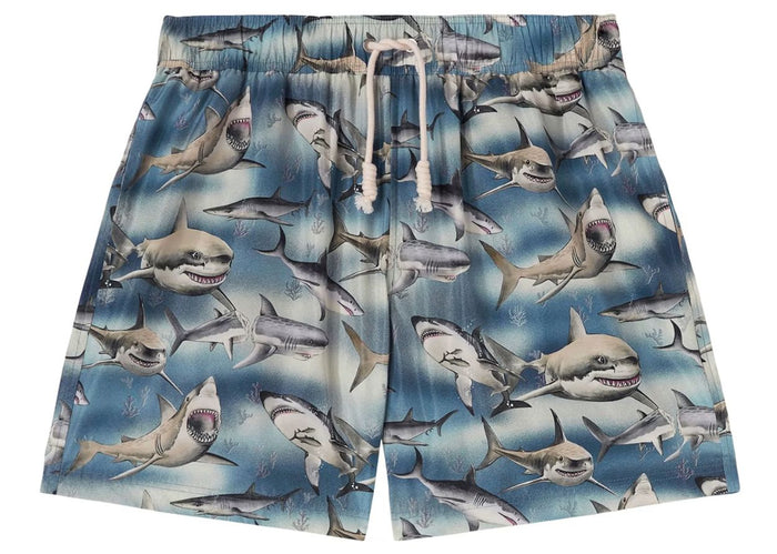 Palm Angels Sharks Swim Shorts Blue/Black/Multi