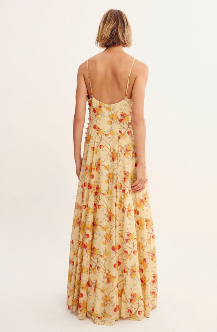 Paloma Square Neck Dress (Citrus Floral)