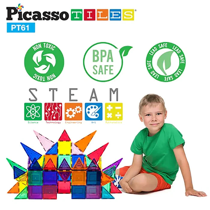 Picasso Magnetic 3D Blocks 61-Pieces